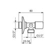 Slika Ek ventil 1/2-1/2 Rosan(A611212)