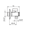 Slika Ek ventil 1/2-3/8 Rosan A62F1238 sa filterom