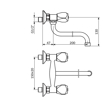 Slika Baterija Clasic lavabo sudopere zidna KF01101 D.I.