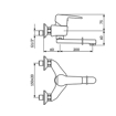 Slika Baterija Cubo lavabo sudopere zidna 32120   S200