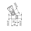 Slika Prolazni ventil 1/2 (A55112)