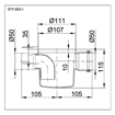 Slika Podni sifon sa gumicom  3 kraka STY-503-1