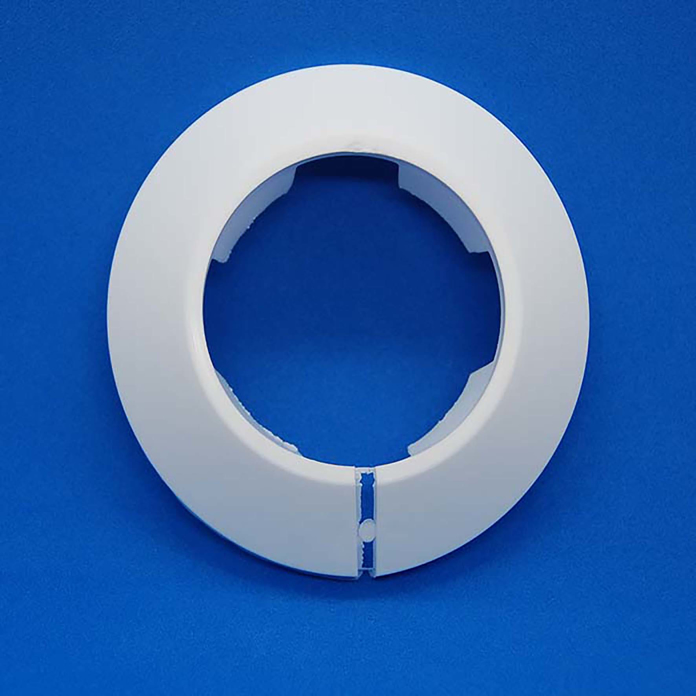 Slika Cevna rozetna Ø6/4" bela za čelične cevi