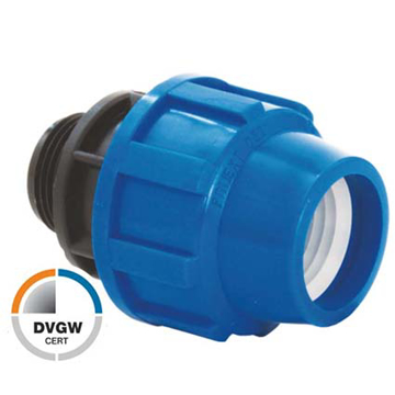 PP poluspojnica sa spoljnim navojem za povezivanje PE i metalnih cevi