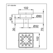 Slika Slivnik tuš kade 100 x100 vertikalni  STY-509-RM