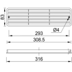 Slika Ventilaciona rešetka STY221-316x83 Bela