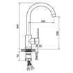 Slika Baterija  lavabo sudopere TUBO JB crna (2) (6118 B)