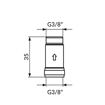 Slika Nepovratni ventil baterijski 3/8x3/8 PPN3838