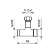 Slika T komad baterijski 15x1x3/8  PPT385