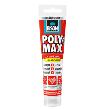 Bison Montage Kit Poly Max Kristal providni montažni lepak i zaptivna masa