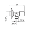 Slika Ek ventil 1/2-3/8 Rosan-virbla (A611238)