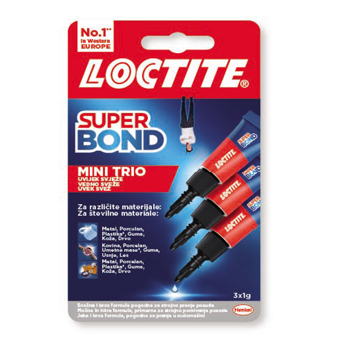 Slika Super lepak BOND MINI TRIO 3 x1 gr