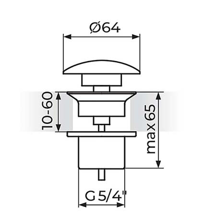 Slika Automatski ventil sifona 5/4 sa izlivnim ventilom DARK JD245