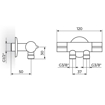 Slika Ek ventil sa dva priklcka 1/2x3/8-3/8 Rosan A683838