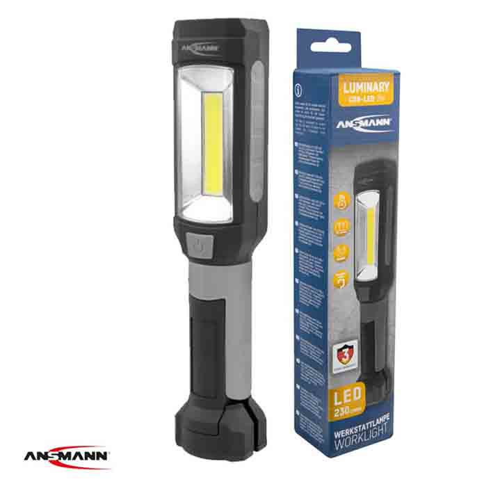 Slika Baterijska lampa radna WL230B – COB LED 230 lm, magnet, kuka i rotacija 360°