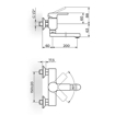 Slika Baterija B/2  lavabo sudopere zidna JB32120  200mm