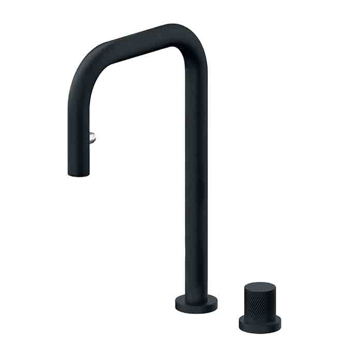 Baterija S2 BLACK 238502B za sudoperu sa izvlačnim tušem, mat crna kuhinjska baterija sa rotacijom 360°