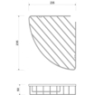 Slika Metalna polica 250x250 žičana ugaona aluminijum MA 800