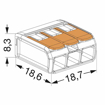 Slika WAGO 221-413 KLEMA SA POLUGOM 3x0,2-4mm 450V/4kV/2 32A 1/12