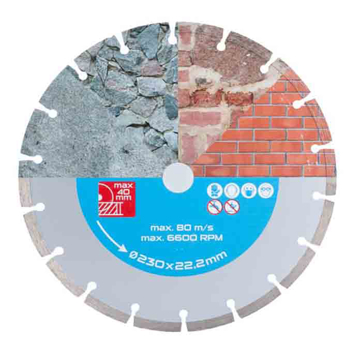 Slika Rezna ploča dijamantska segment Ø230 x 2.4 x 22.2 mm DIAMANT 77.019 / 21123