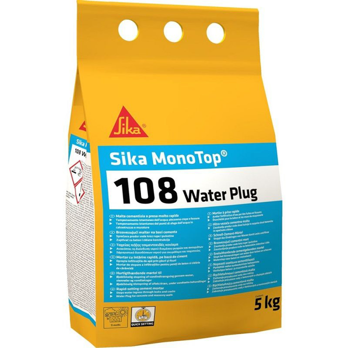 Slika Sika MonoTop 108 Water Plug brzo-vezujući cement 5 kg