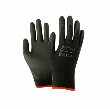 Picture of BAU S zaštitne rukavice PU Schwarz – crne radne rukavice sa PU premazom (10) XL