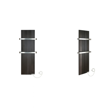 Slika CINI Finesa kupatilski električni radijator 404x1200 MONO crni sa hrom prečkom