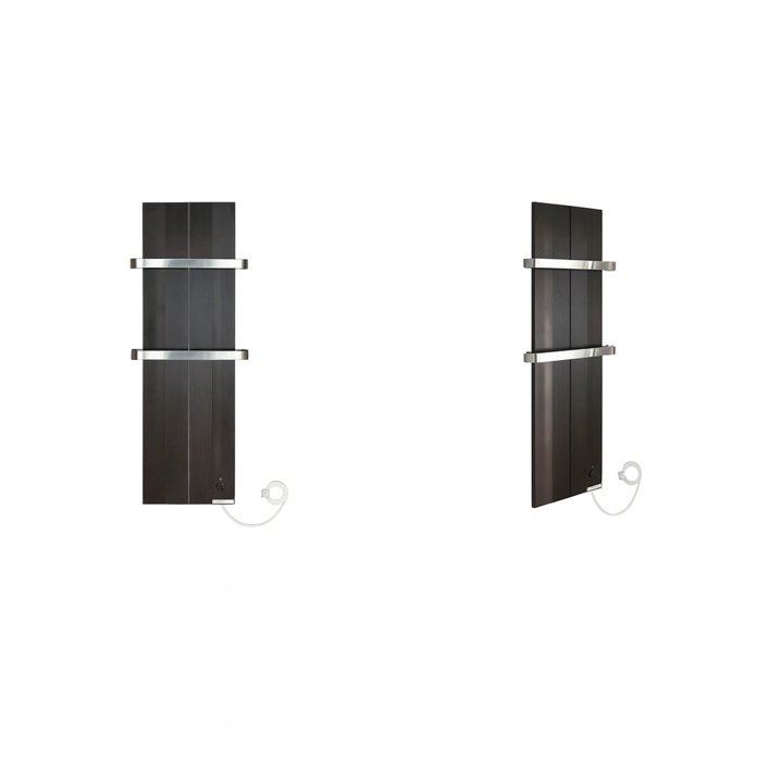 Slika CINI Finesa kupatilski električni radijator 404x1200 MONO crni sa hrom prečkom