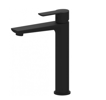 Visoka mat crna baterija za lavabo Minotti Stela 2422 za nadgradni lavabo