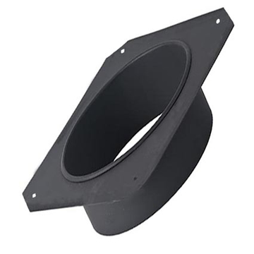 Slika Dimna štucna rozetna Ø 180 mm crna