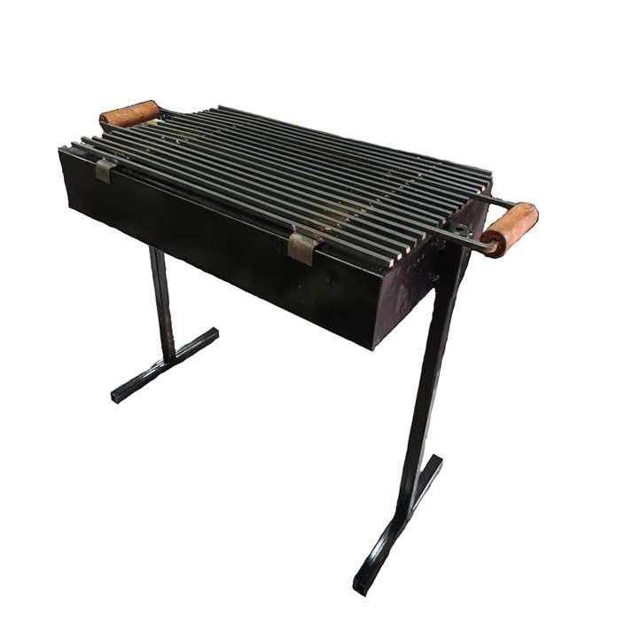 Metalna skara za roštilj 50x30 cm sa nogicama visine 47 cm i čeličnim rešetkama